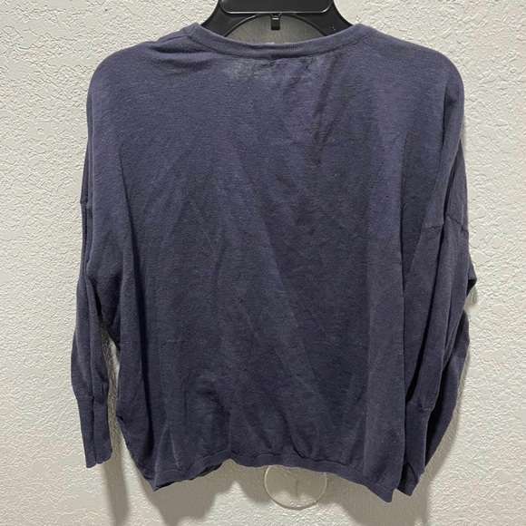 Rue21 Blueberry Lightweight Cropped Button Up Cardigan Sweater - Picture 5 of 10